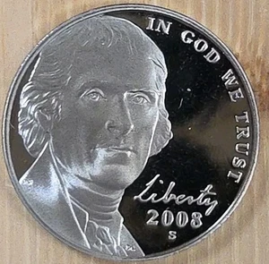 2008 JEFFERSON PROOF NICKEL - Picture 1 of 2