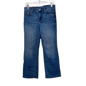 DKNY Mod Rise Straight Cropped Jeans Darker Wash Stretch Womens 6Short - Picture 1 of 8