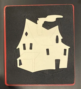 Sizzix Large Red Original Die Cutter ~ HAUNTED HOUSE ~ Halloween Ghost Scary Boo - Picture 1 of 1