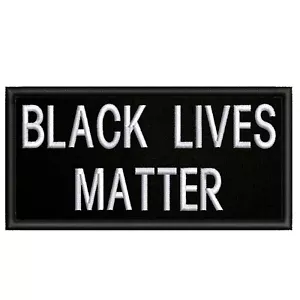 Black Lives Matter Patch Embroidered Iron-on Applique BLM Badge I Can't Breathe - Picture 1 of 9