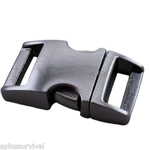 Níquel cepillado - metal de 5/8" - hebilla superior curva para pulseras de supervivencia Paracord - Imagen 1 de 1