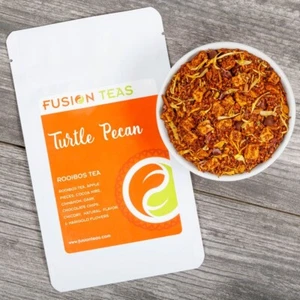 Turtle Pecan Red Rooibos Loose Leaf Herbal Tea - Fusion Teas - Picture 1 of 5