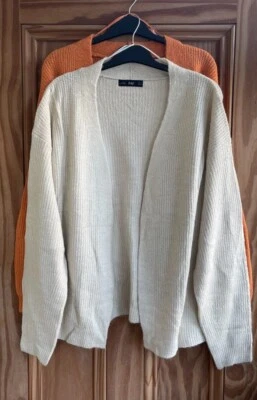 Ladies George F&F Brand New Edge to Edge Open Cardigan Top Size 6 - 8 - Image 1 of 2