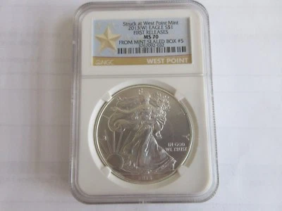 2013-W Eagle , NGC , MS 70 , First Releases Struck at West Point Mint - Image 1 of 4