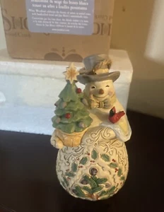 Enesco Jim Shore Heartwood Creek weiß Wald Schneemann EVERGREEN Ornament - Bild 1 von 11