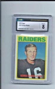 1972 Topps George Blanda #235 CSG 8 NM-MT HOF Oakland Raiders - Free ship! - Picture 1 of 2