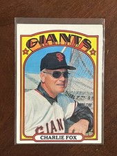 1972 Topps Baseball #129 Charlie Fox MGR San Francisco Giants