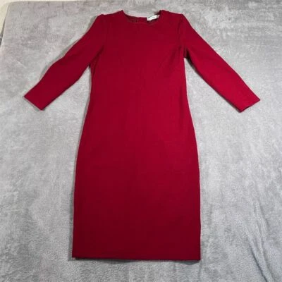 VINCE. Women's Red 3/4 Sleeve Sheath Knee Length Dress Size S - Image 1 of 4