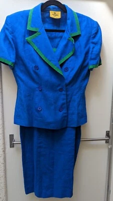 Vestido y chaqueta Fendi vintage de lino años 90 talla 44 Foto 1 de 4