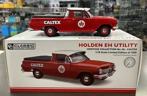 371159 HOLDEN EH UTILITY UTE CALTEX HERITAGE COLLECTION No.6 1:18 MODEL CAR - Foto 1 di 12