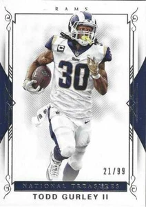 Panini National Treasures Todd Gurley II 2017 Los Angeles Rams # 88 #'d 21/99 - Imagen 1 de 2