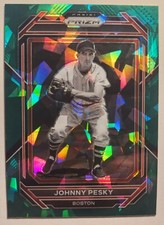 2023 Panini Prizm Baseball Johnny Pesky Green Cracked Ice #231 Boston Red Sox 
