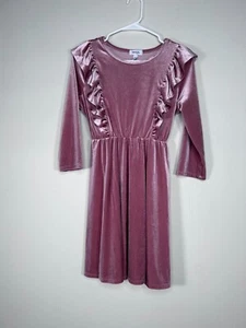Speechless Dress Girl's Large Plus Elastic Round Neck Pink Ruffled Party Casual - Picture 1 of 12