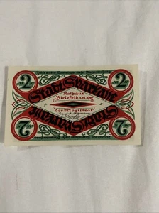 K43h Notgeldschein Stadt Bielefeld 2 Mk 1.12.1918 - Picture 1 of 2