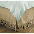 Ballard Design Fringed Burlap Bedskirt Dust Ruffle for Daybed