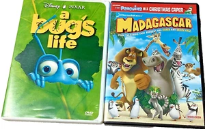 A Bugs Life: Disney Pixar DVD 1998, Madagascar: Dreamworks DVD 2005 - Picture 1 of 7