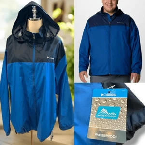 NEW Columbia Glennaker Lake Men’s Rain Jacket With Pack Away Hood Size XXL - Picture 1 of 16