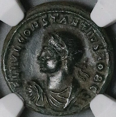328 NGC Ch VF Constantius II AE3 Nummus Roman Emp Campgate Siscia (25061303C) - Image 1 of 4
