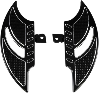 Motorcycle Floorboards Aluminum Male Mount Foot Pegs Floor Board Black Fit for H - Image 1 of 4