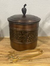 Old Dutch International 816 Antique Embossed Ice Bucket With Brass Things
