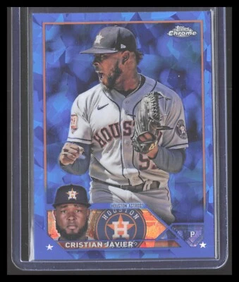 2023 Topps Chrome Sapphire CRISTIAN JAVIER #55 Astros TOCH - Image 1 of 2