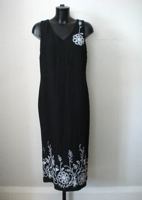 Ladies  Long Berkertex  Summer Linen  Dress Size 14 - Image 1 of 4