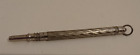 Mechanical Pencil with Hanging Ring - Silver Metal, Thick Lead - 3.5", Antique