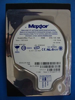Maxtor DiamondMax +8 NAR61590 IDE 40GB Hard Drive 6E040L0510605  K M C A  Tested - Image 1 of 4