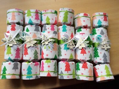Reusable, Handmade Fabric Christmas Crackers set of 6 - Image 1 of 4