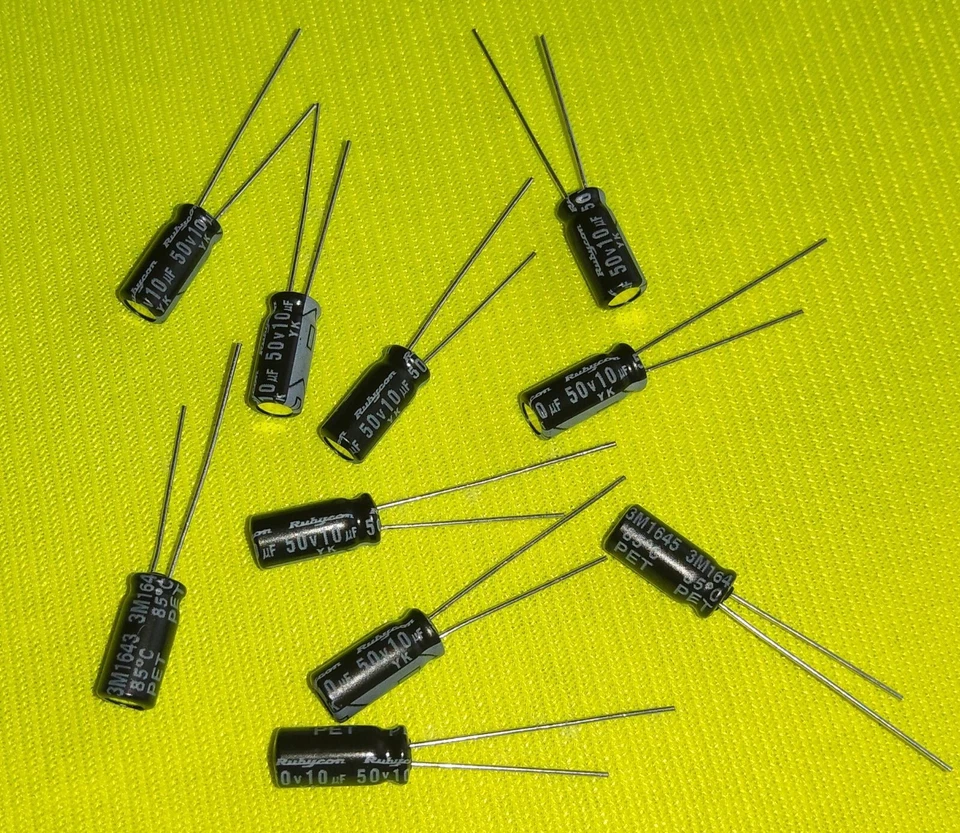 Rubycon 10uF 50V 85°C Elektrolytkondensator Radial ELKO  Menge Wählbar - Bild 1 von 1