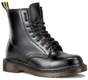 anfibi donna con lacci stivali scarpe scarponcini neri stivaletti alti militari - Foto 1 di 9
