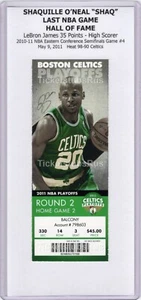 SHAQ ÚLTIMO PARTIDO DE LA NBA 5/9/2011 Shaquille O'Neal Celtics Heat Playoffs boleto completo - Imagen 1 de 22