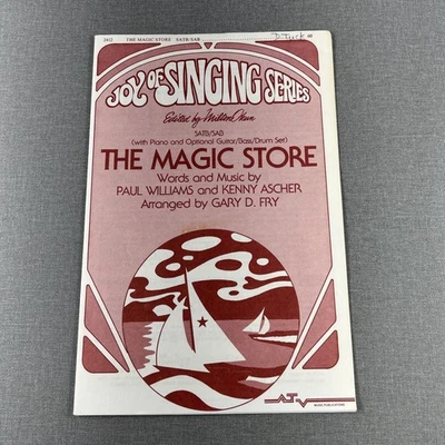 The Magic Store di Williams & Ascher and Fry ~ 1979 libro di canzoni vintage SATB - Immagine 1 di 4