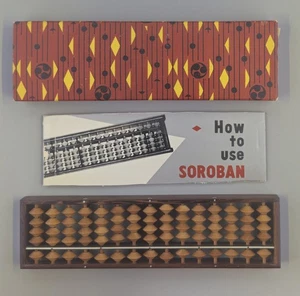 Vintage Tomoe Soroban 15 Digits Japan Abacus in box *Very Low Production number - Picture 1 of 2
