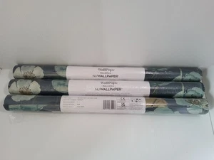 3 Rolls- NuWallpaper Adelia Indigo Blue Peel and Stick Wallpaper NUS6429 - Picture 1 of 12