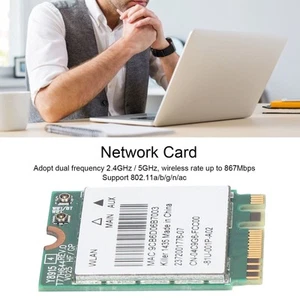 Network Card Dual Frequency 2.4Ghz / 5Ghz 867Mbps Wireless Adapter For Del BUU - Picture 1 of 12