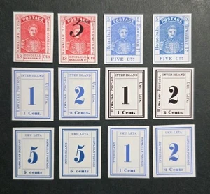 Hawaii Stamps SC# 6-26 1853-1865 Hawaiian Stamp Replica Set of 12 US - Picture 1 of 2