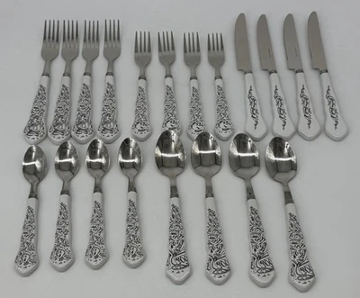 Cubiertos cubiertos de acero inoxidable de 20 piezas SÉ NUESTRO INVITADO de La Bella y la Bestia de los parques de Disney Foto 1 de 4