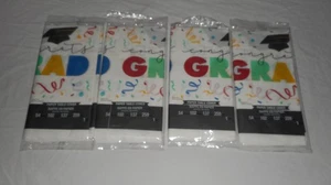 Graduation Party Paper Tablecloth Lot of 4 - New - Size 54" x 102" - Picture 1 of 3