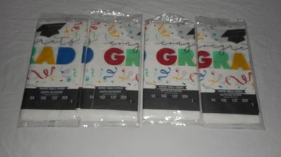 Graduation Party Paper Tablecloth Lot of 4 - New - Size 54" x 102" - Image 1 of 3