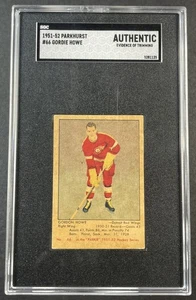 GORDON GORDIE HOWE SGC AUTHENTIC TRIMMED 1951-52 PARKHURST #66 ROOKIE RC - Picture 1 of 2