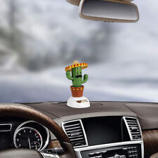 1Pcs Cute Solar Powered Bobble Head Dancing Toy Car Dashboard Ornament Cactus