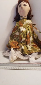 Vintage Hand-Crafted Folk Art Cloth Doll, - Picture 1 of 4