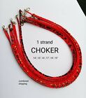 Red choker Red black choker Seed bead choker Pick a color Small beads necklace
