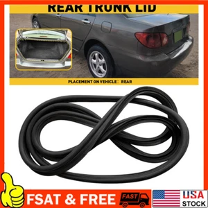 For Toyota Corolla 2003-2008 Rubber Trunk Lid Weatherstrip Gasket Seal Strip G - Picture 1 of 13