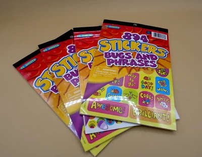 Lote de 4 pegatinas de recompensa de errores y frases para profesores y estudiantes, 894 piezas cada una Foto 1 de 4