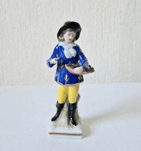 Antique Chelsea Porcelain Small Figure Gold Anchor Mark Figurine Fish Seller - Picture 1 of 12