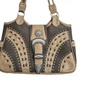 Versteckte P&G Ledertasche, braun & hellbraun Unterschlagung seltener Schnallenriemen - Bild 1 von 18