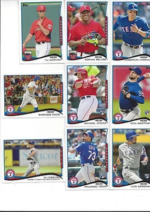 2014 Topps Update Texas Rangers Team Set 12 Yu Darvish Beltre Choice Choo Odor - Imagen 1 de 1