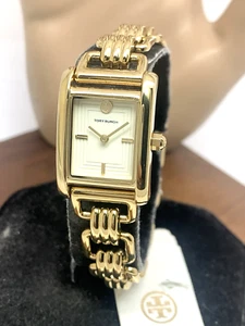 Reloj para mujer Tory Burch TBW1067 cuarzo esfera crema dorado acero inoxidable tanque 19 mm - Imagen 1 de 13